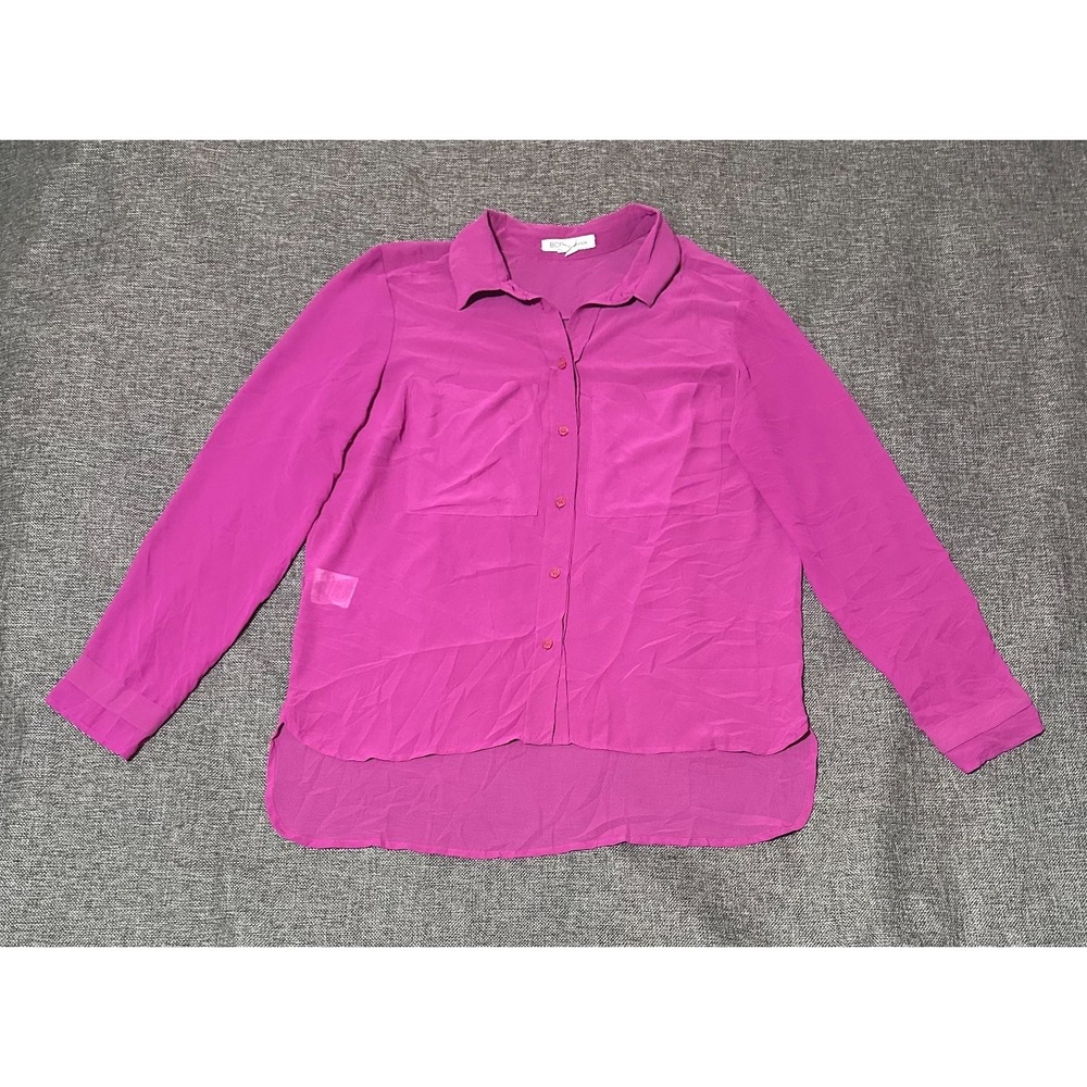 BCBGeneration‎ Women's L Magenta Georgette Blouse